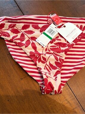 Red Carter Red & Cream Reversible Bikini Bottom